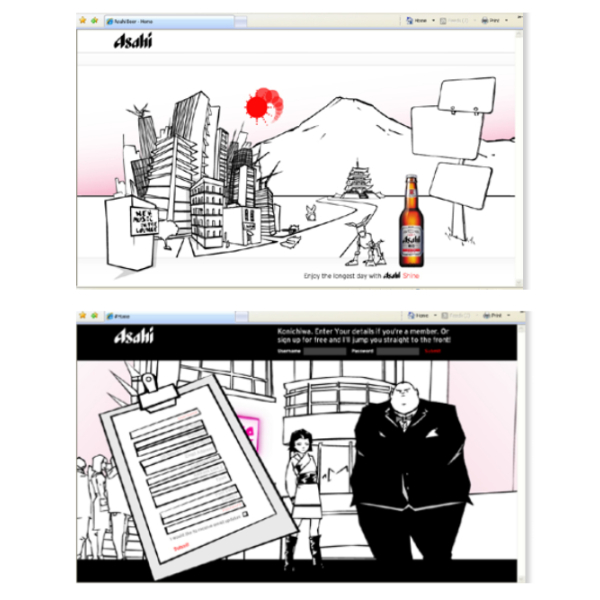 Asahi Beer web site